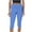Sky Blue, variant on Workout Leggings for Women Fold Over High Waisted Stretch Casual Bottoms Summer Athletic Yoga Capris Pants Trendy