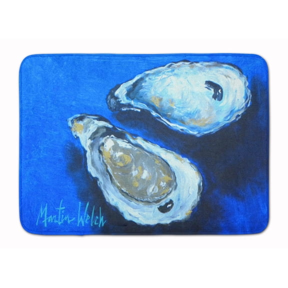 Oysters Seafood Four Machine Washable Memory Foam Mat