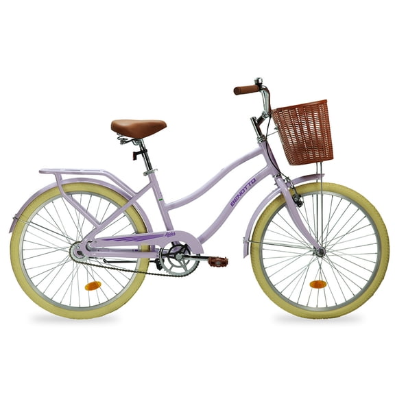 Bicicleta BENOTTO City RIDER R24 1V. Mujer Frenos "V"/Contrapedal Aluminio Blanco Talla:UN