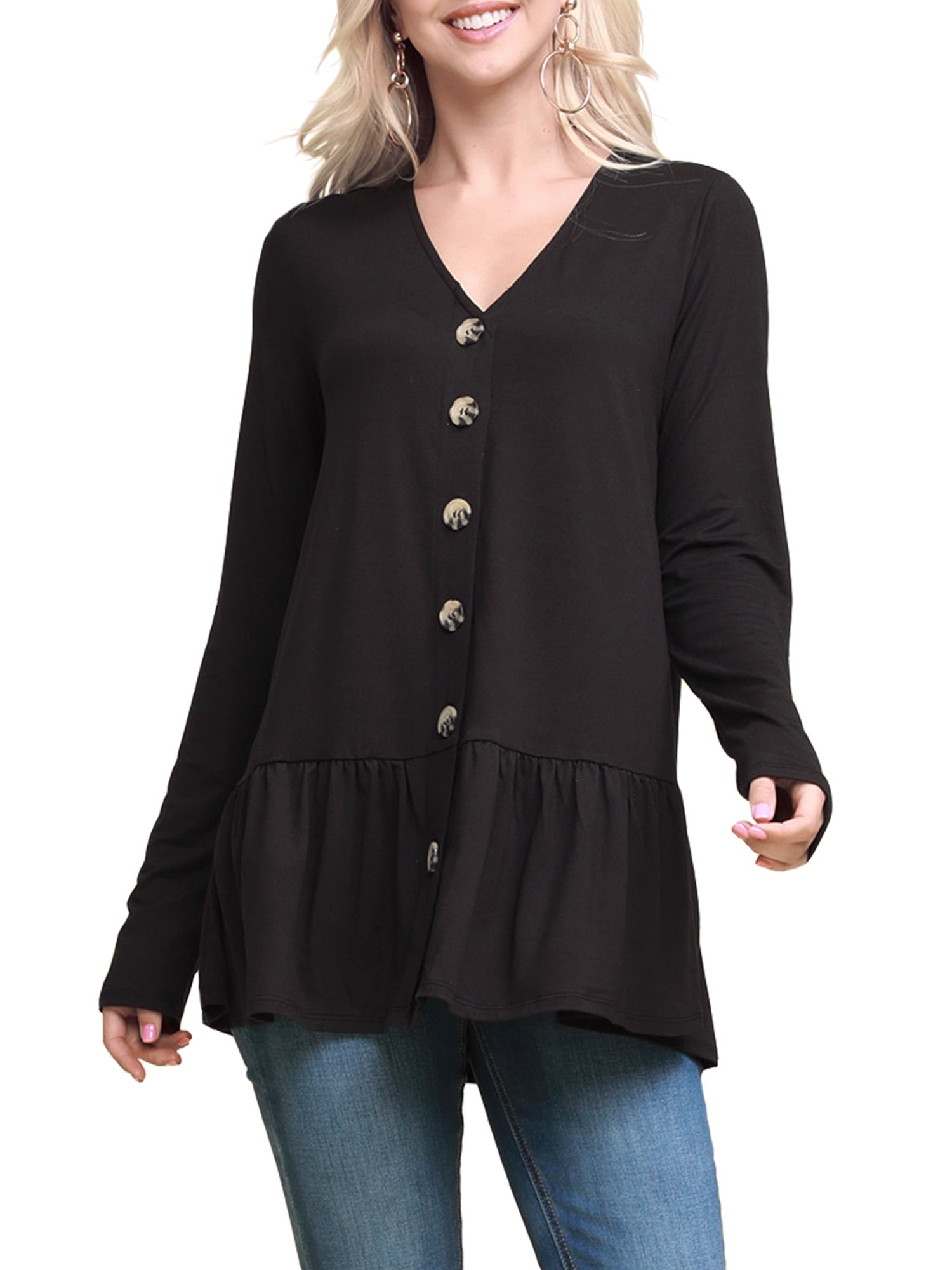 Button Down Long Sleeve Cardigan