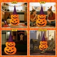 thumbnail image 6 of BinKFF 3FT-Halloween Decorations Outdoor – 37 Inch Collapsible Pumpkin Man with 40 LED Lights, Stretchable Pop Up Jack-o'-Lantern for Yard, Garden, Porch, Party Decor, 6 of 9