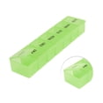 thumbnail image 3 of Unique Bargains 1 Pc 7 Grids Single Row Pill Case Waterproof for Travel Clear Green, 3 of 6