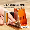 thumbnail image 3 of Pocket Hole Jig Kit, Adjustable & Easy to Use Pocket Hole Jig System with Step Drills, Drill Stop Rings, Wrenches, and Square Drive Bits, Dual Scale Marks for DIY Carpentry Projects, 3 of 4