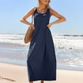 thumbnail image 3 of qolati Summer Dresses for Women 2025 Casual Sleeveless Maxi Sundress Beach Vacation Loose Fit Tank Top Aline Flowy Long Dresses Pockets, 3 of 8