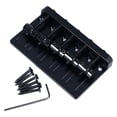 thumbnail image 1 of Electric Bass Bridge, Accurate Pitch Stable Performance Fixed Structure Metal Standard Size Bass Tailpiece Bridge with Screws Wrench for 5 String Basses Silver,Black, 1 of 7