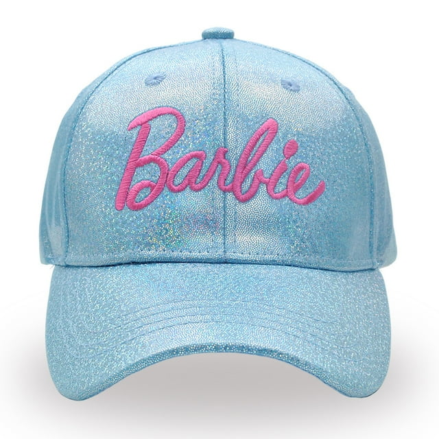 Gorra de béisbol con letras bordadas en color rosa y láser para niñas Barbie