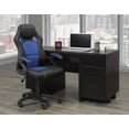 thumbnail image 2 of Chaise de bureau, noir et bleu, 2 of 5