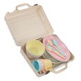 thumbnail image 4 of Camping Tableware Set, 24Pcs Microwave Dishwasher Safe Camping Dinnerware  For Travel, 4 of 8