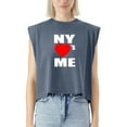thumbnail image 4 of EcoLoom Ny Loves Me Cap Sleeve Muscle Crop Top Funny Sleeveless Baby Shirt Black-M, 4 of 5
