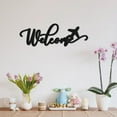 thumbnail image 5 of Word Cutout Sign Welcome Wood Wall Decor Letter Sculpture Aircraft Welcome Sign Black Wooden Laser Unfinished Slices Crafts DIY Wall Home Ornaments Art Decor for Personalized 11.3x4Inch, 5 of 6