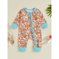 thumbnail image 5 of Aojekbee Baby Zip Up Jumpsuit Hat Boots Cactus Print Round Neck Long Sleeve Romper Adorable Bodysuits, 5 of 10