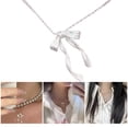 thumbnail image 3 of Fashionable Collarbone Chain with Delicate Bowknot Pendant Unique and Sophisticated Neckchain for Fashion Enthusiasts, 3 of 9