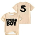 thumbnail image 4 of Byoo Toddler Boys Birthday T-Shirt Letter Print Short Sleeve Crew Neck T Shirt Cotton Tee, 4 of 4