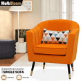 thumbnail image 6 of MoNiBloom Accent Chair Upholstered Living Room Chair Comfy Reading Chair Modern Single Sofa with Cushion Lounge Arm Chair for Living Room Bedroom, Orange, 6 of 11