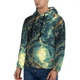 thumbnail image 3 of Rateoe Enchanted Forest Skull Path Pattern Mens Hoodie, Pullover Hooded Sweatshirt, Kangaroo Pocket Hoodie Ideal for Daily Wear, Travel and Home-Small, 3 of 7