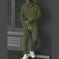 thumbnail image 4 of Mifsaly Mens Sweatsuits 2 Piece Set Vintage Jacquard Workout Matching Loungewear Lapel Long Sleeve Pullover Sweatshirt Drawstring Straight Leg Joggers with Pockets Fall Winter Casual Outfits, 4 of 6