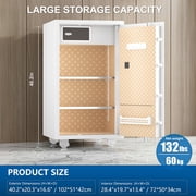TigerKing 7.2 Cu.ft Extra Large Home Safe, Heavy Duty Digital Security Safe with Touchscreen Keypad, 132lb Solid Steel, 6 Locking Bolts for Home Office, White