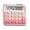 pink, variant on Portable 12 Digit Calculator Flexible Key panel Large Screen Memory Function 15° Inclined Solar power Auto Charging For School Finance