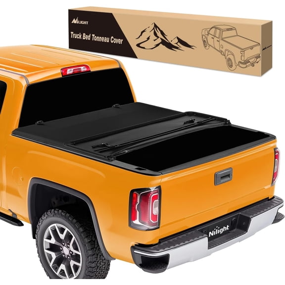 Nilight Truck Bed Tonneau Cover Soft Tri-fold Compatible with 1999-2006 Chevy Silverado/GMC Sierra 1500 2500 HD 3500 HD-6.6ft