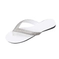 thumbnail image 5 of Dakaela Women's Rhinestone Slide Sandals T Strap Flip Flops Summer Beach Walking Slip on Slippers, 5 of 6
