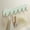 Green, variant on CaiYueKe Adhesive Wall Hook 6 Hook Rack No Drill Mounting Hanger for Keys Bathroom Kitchen Entryway Coat Towel Storage Organizer Decorative Cream Color Home Decor Removable Hanging Rack