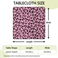 thumbnail image 2 of Pink and Black Of Leopard Print Square Fitted Tablecloth with Elastic Edge,Square Table Cover,Washable Elastic Table Cover for Home Kitchen Party Decor 34"x34", 2 of 6