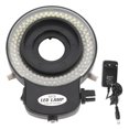 thumbnail image 1 of Lampe annulaire industrielle réglable à 144 LED pour microscope avec coque noire, 1 of 4