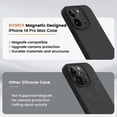 thumbnail image 3 of MagSafe iPhone 14 Pro Max Case - Slim Shockproof Silicone, 6.7 inch (Black), 3 of 12