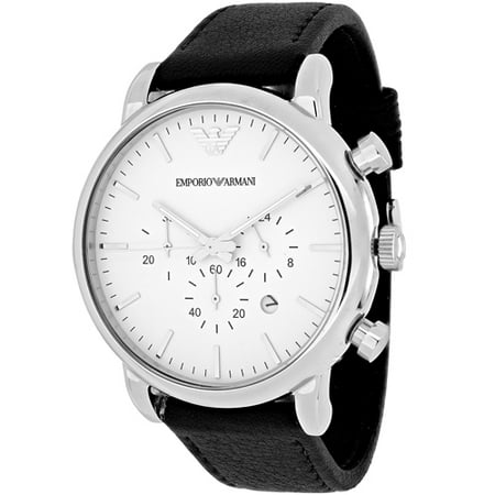 Armani Collezioni Men Mens Suits - Emporio Armani Classic Leather Mens Watch AR1807