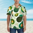 thumbnail image 4 of Goofa Green Avocado Hawaiian Shirt for Men, Unisex Summer Beach Casual Short Sleeve Button Down Shirts,Aloha Tropical Floral print shirt-Medium, 4 of 9