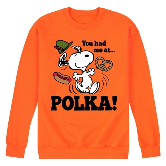 Peanuts - You Had Me At Polka - Men's Crew Neck Fleece Pullover