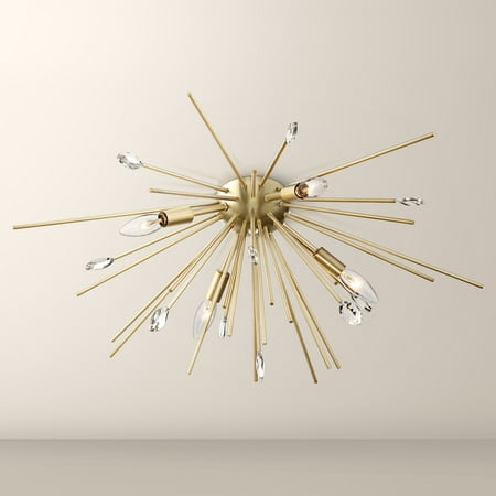 Gold Modern Ceiling Light Possini Euro Design Modern Flush Mount Ceiling Light Fixture Sputnik Style Antique Gold 29