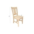 thumbnail image 3 of BingLTD - Chaise à Dossier Plat 38" Inachevée - Lot de 2 (CH3801-RW-UNF), 3 of 7