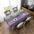 thumbnail image 3 of Rectangle Tablecloth 60x84inch Rustic Country Barn Wood Wrinkle Resistant Washable Polyester Table Cloth Oil Proof Dining Table Cover Decorative for Parties/Wedding/Outdoor Purple Grey Ombre, 3 of 6