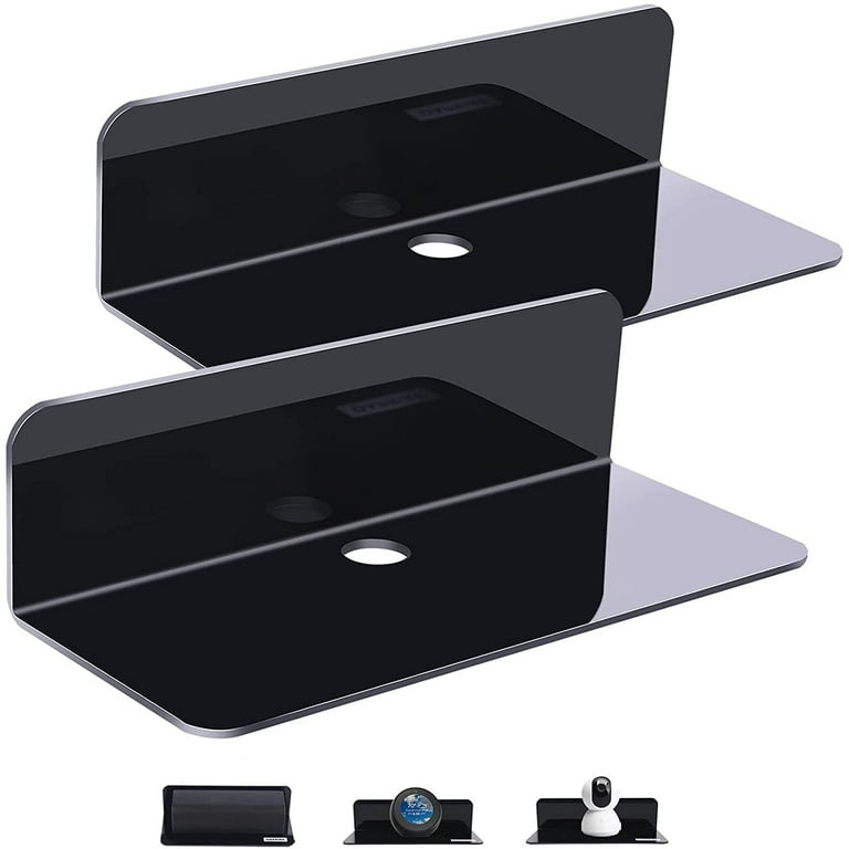 Great Choice Products 9 Inch Acrylic Floating Shelf No Drill Adhesive Wall  Shelf Set Of 2