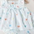 thumbnail image 4 of Girl Two Piece Set Summer thin Comfortable And Breathable Suspender Cartoon Floral Printed Shorts Outfit, 4 of 4