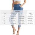 thumbnail image 4 of TaTaai Womens Printed Slim Fit Capri Leggings Yoga Pants with Pockets High Waist Stretchy Trousers for Daily Gym, 4 of 8