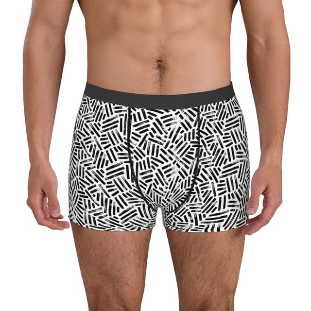 Fotbe Weave Geometric Calzoncillos Tipo Boxer con Bolsa de Soporte Total para Hombre, X-Temp Fresco, Transpirable y de Secado Rápido-Medium