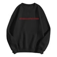 thumbnail image 3 of Women's Letter Printed Loose Casual Hooded Sweatshirt Top Sweater Dress Tunic Turtleneck Hoodie Women Womens Sweatshirts Zip up Clothe with Pocket Womens Winter Hoodies Extra Long Zipper Hoodie Womens, 3 of 5