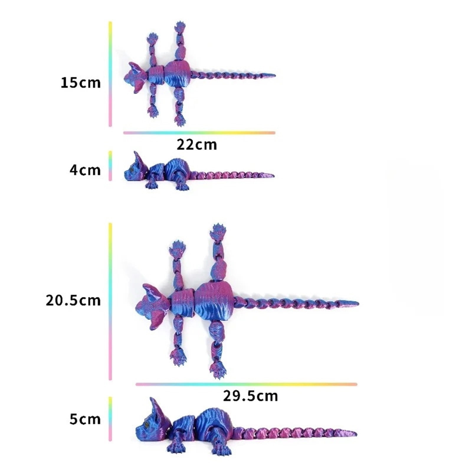 1pc 3D Printed Sphynx Cat Animals Realistic Hairless Figurine Articulated Cat Fidget For Cat Lovers Collector Home Decor