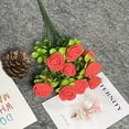 thumbnail image 4 of Windfall Artificial Flowers Bouquet Mini Rose Wedding Home Office Decor,1 Bouquet Exquisite Simulation Flowers No Watering 10 Heads Vivid Beautiful Faux Rose Flowers for Gardening, 4 of 8
