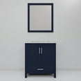 thumbnail image 4 of Jacques 30 in. W x 22 in. D Navy Blue Bath Vanity, Carrara Marble Top, and 28 in. Mirror, 4 of 9