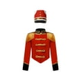 thumbnail image 1 of Hansber Tenue de Performance de Batteur pour Garçons, Uniforme de Batterie, Veste à Franges et Chapeau Rouge 12, 1 of 7