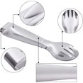thumbnail image 3 of Pinzas para servir de acero inoxidable de 8 pulgadas, pinzas para ensalada, tenedor y cuchara, juego de 4, 3 of 4