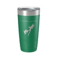 thumbnail image 1 of Lake Monomonac Map Tumbler Travel Mug Insulated Laser Engraved Coffee Cup Massachusetts New Hampshire 20 oz Green, 1 of 1