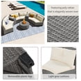 thumbnail image 5 of Highsound 9 Piece Patio Furniture Sectional Set, Outdoor All-Weather PE Rattan Wicker Conversation Set, Garden Sofa Set with Coffee Table and Couch Cushions, 5 of 13