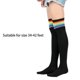 thumbnail image 3 of Fashion Thigh High Stockings Rainbow Striped Women Warm Over Knee Sock Long Socks Festival Holiday Cosplay Tights Navy Blue, 3 of 4