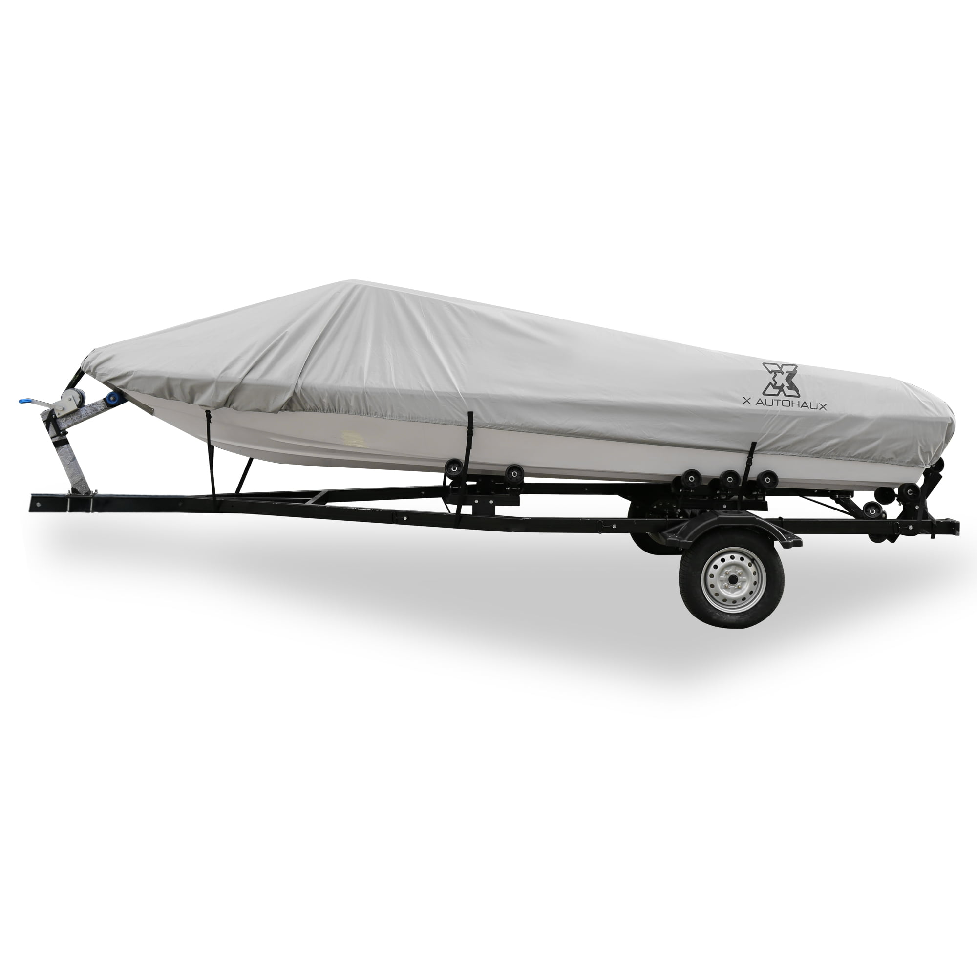 1618ft 94" 300D Polyester Boat Cover Waterproof Gray VHull Protector 590 x 290cm