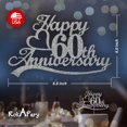 thumbnail image 3 of Cake Topper RokAPary 60.º Aniversario con Brillo Plateado, 3 of 9