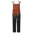thumbnail image 4 of pstuiky Jumpsuits for Women, Womens Summer Jumpsuits Wide Leg Sling Romper Casual Loose Floral Print Boho Bib Overalls for Women Overalls for Women Loose Fit Red L, 4 of 4